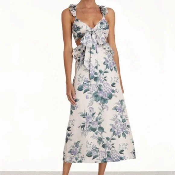 Zimmermann | Dresses | Nwot Zimmermann Linen Floral Print Dress Size 2 |  Poshmark